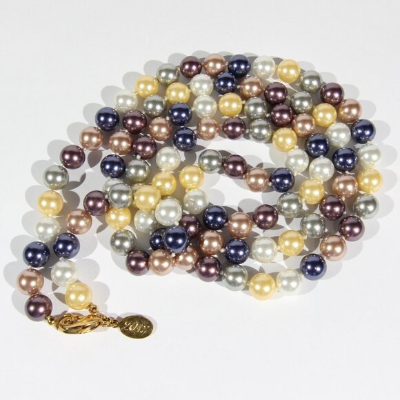 KJL 2013 Kenneth Jay Lane Long Heavy Colorful Beaded Necklace - Picture 4 of 8